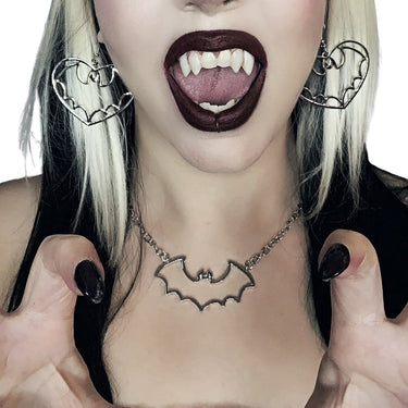 Bat Outline Necklace - Kreepsville